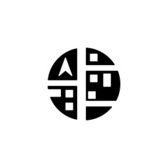 Map icon vector, simple sign and symbol