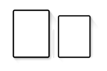 tablet computer with blank screen