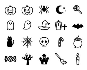 手書きのおばけのイラストのセット ハロウィン 幽霊 かわいい Wall Mural Yugoro