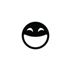Smile face icon vector, simple sign and symbol