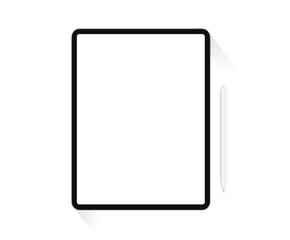 tablet computer with blank screen