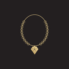 Fototapeta na wymiar Necklace jewelry logo design template