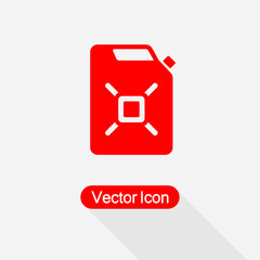 Canister icon, Container and Jerrican, Jug, Gas Symbol Vector Illustration Eps10