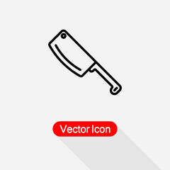 Chopping butcher Icon, Meat Knife Icon Vector Illustration Eps10