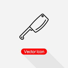 Chopping butcher Icon, Meat Knife Icon Vector Illustration Eps10