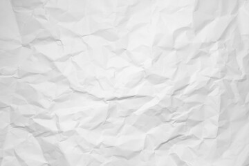 White crumpled paper texture background.	
