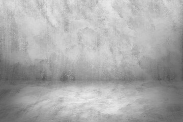 Concrete wall white color for background. Old grunge textures with scratches and cracks. White painted cement wall texture.	