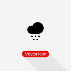 Cloud With Snow Or Rain Icon Vector Illustration Eps10