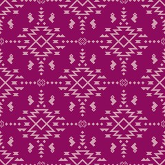 Naklejka na ściany i meble Aztecs seamless pattern. Tribal ethnic ornament. Geometric abstract background.