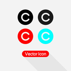 Copyright Symbol Icon,Copyright Symbol Vector Illustration Eps10