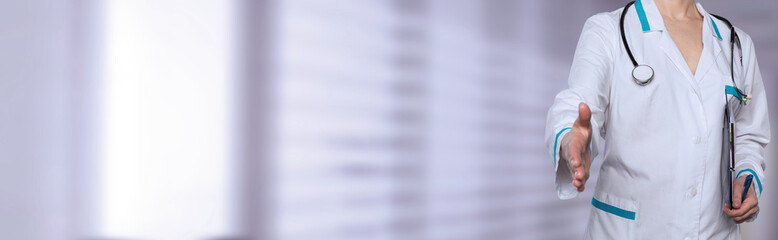 Doctor looking at camera, corona virus concept.