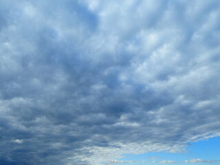 Clouds on the sky before the bad weather background