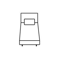 Line icon bed. Simple vector illustration for print, web, mobile and infographics isolated on white background.