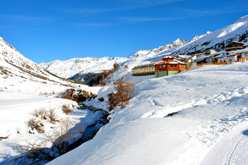 Fototapeta na wymiar Obergurgl Hochgurgl Otztal Ski resort in the Western Tyrol Austrian Alps Austria