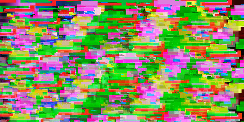 Digital pixel noise. Video game glitch. The TV signal is not working. Error on the monitor.