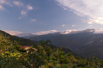 villanueva, altitude, asturias, beautiful, blue, clouds, cold, countryside, environment, europa, european, fog, foggy, forest, green, haze, hiking, hill, hills, landscape, layer, meadows, mist, mornin