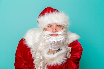 Santa Claus sending kisses