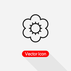 Flower Icon, Flower Petal Icon Vector Illustration Eps10