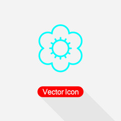 Flower Icon, Flower Petal Icon Vector Illustration Eps10