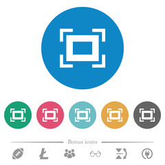 Full screen flat round icons