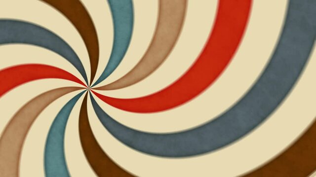 Vintage rays animation. Retro background. Seamless loop.