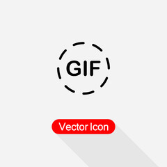 Gif Circle Line Icon Vector Illustration Eps10