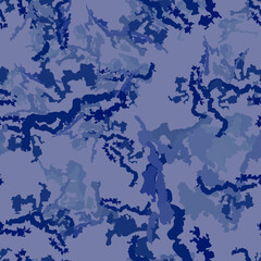 Urban camouflage of various shades of blue and violet colors