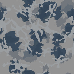 Urban camouflage of various shades of blue and grey colors