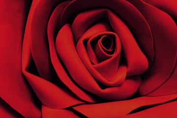 dark red rose macro closeup, artificial flower design