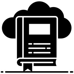 
Cloud book in modern design, cloud library
