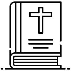 Fototapeta premium Bible, a sacred writing or holy book in modern style 