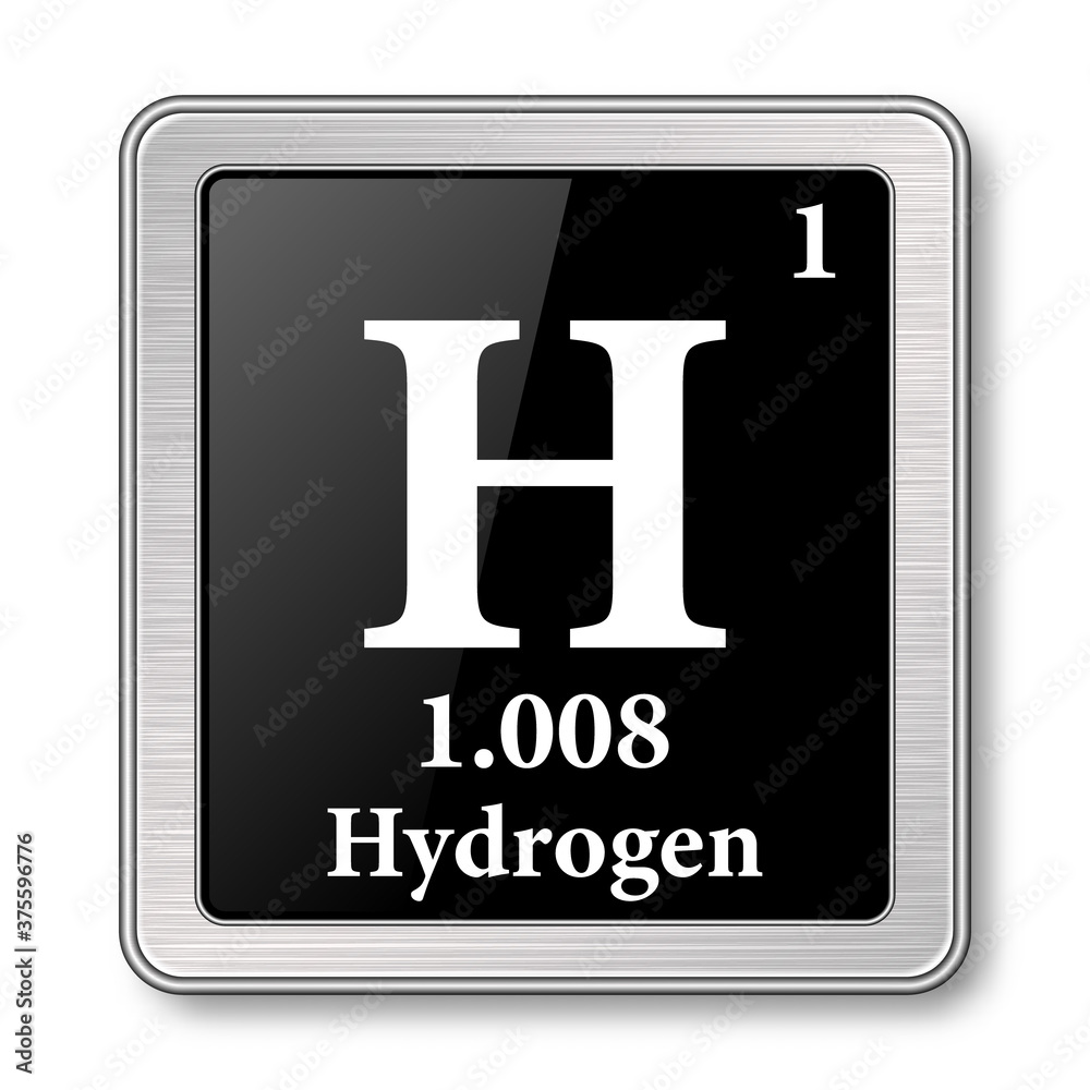 Wall mural The periodic table element Hydrogen. Vector illustration - Wall murals