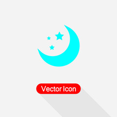Moon and Stars Icon Vector Illustration Eps10