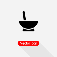Mortar And Pestle Icon Vector Illustration Eps10