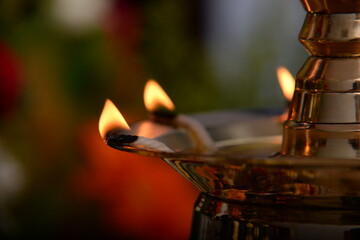 burning candle in the church