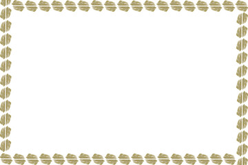 Gold pattern border design on white  background .Abstract wallpaper. white wallpaper.