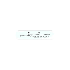 KC Initial handwriting logo template vector

