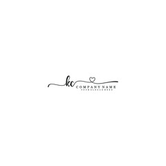KC Initial handwriting logo template vector

