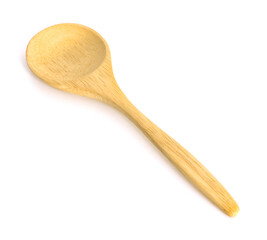 wooden spoon an isolated on white background, clipping path