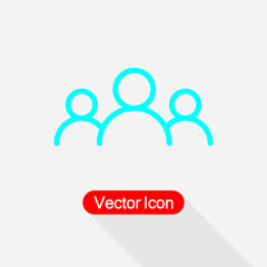 People Icon, Group Of People Symbol, Users Icon, Party Sign Vector Illustration Eps10