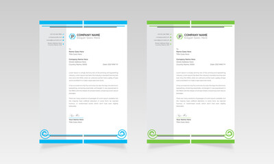 Corporate business letterhead design vector template