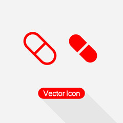 Pill Icon Vector Illustration Eps10