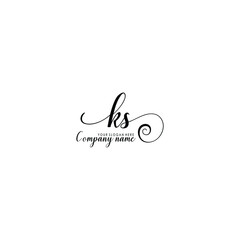 KS Initial handwriting logo template vector