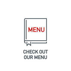 mobile app icon menu for online order and food delivery banner isolated on white. outline app symbol menu book. Quality element smartphone application with editable Stroke