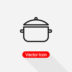 Pot Icon, Cooking Pot Icon Vector Illustration Eps10