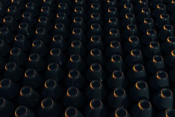 futuristic abstract mechanical background 3D computer generated illustration 