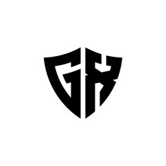 Obraz premium GX monogram logo with shield shape design template