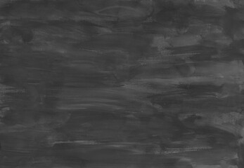 Simple abstract black watercolor background. Hand-painted texture, splashes, drops of paint, paint smears. Design for backgrounds, wallpapers, covers and packaging, wrapping paper.