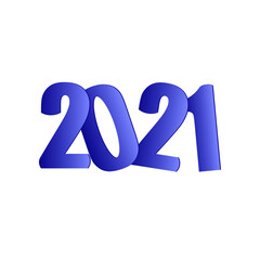 Happy new year 2021 logo text design. Business diary cover for 2021 with wishes. Brochure template design, postcard, banner. Vector illustration. Isolated on white background. Vector