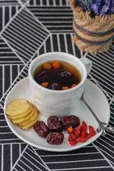 Chinese dried red date, Jujube and  ginger tea